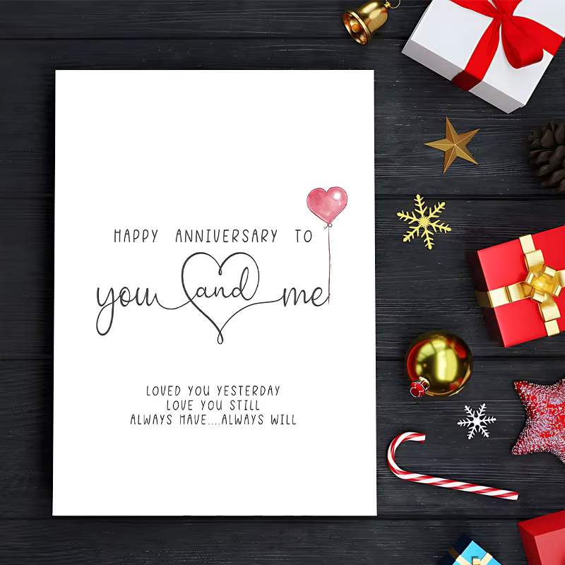 1 carte de vœux spéciale pour anniversaire, parfaite pour la Saint-Valentin et les anniversaires de mariage, une carte de vœux unique pour la Saint-Valentin