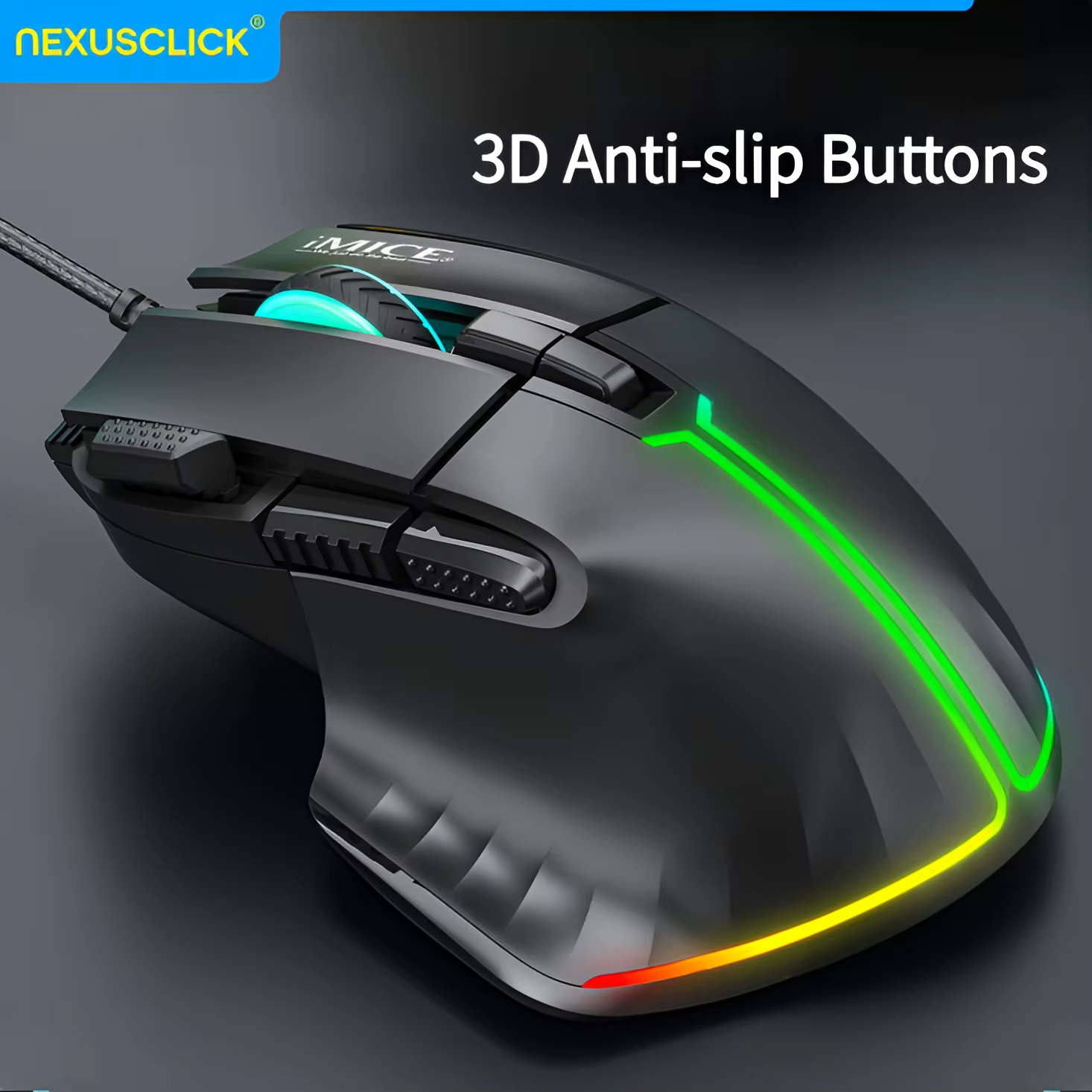 Nouvelle souris de jeu filaire USB Hyperspeed