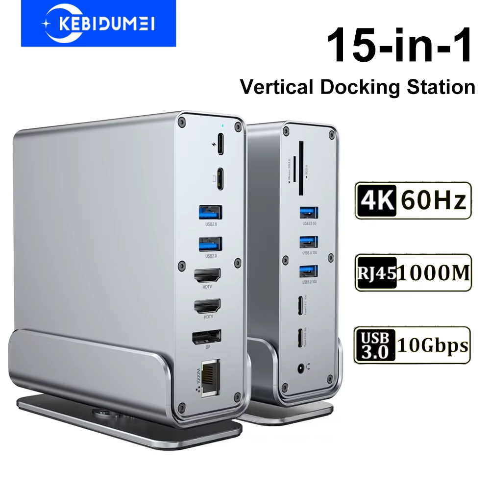 Stations d'accueil verticales Station d'accueil USB 15 en 1