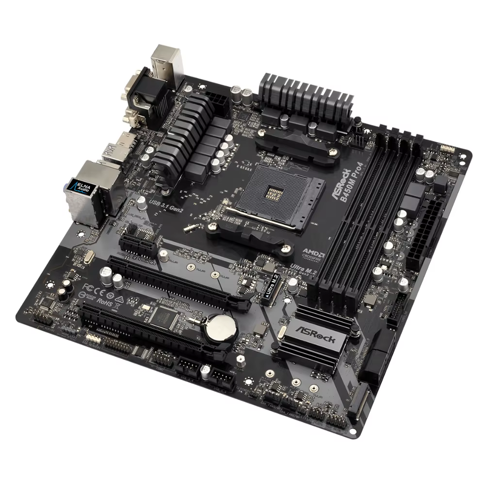 ASROCK flambant neuf B450M PRO4 AMD B450 carte mère AM4 Support DDR4 Ryzen 5 5600X 7 5800X3D 5800X 9 5900X