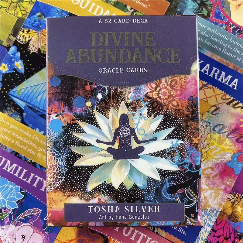 Abondance divine Oracle Deck explication anglaise Oracle Tarot carte pour Divination destin débutants Tarot D