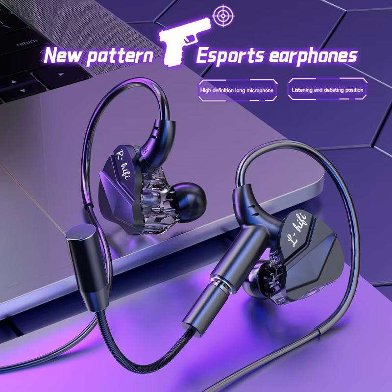 Écouteurs de jeu Gamer avec Microphone HD 3.5mm et TypeC