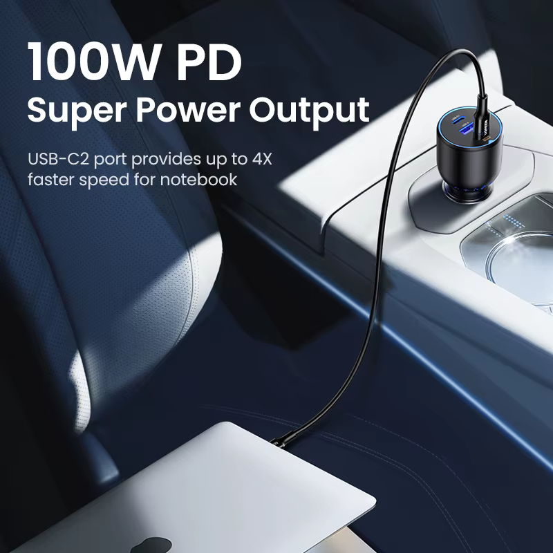 UGREEN 130W USB C chargeur de voiture pour Xiaomi iPhone 17 Samsung Galaxy S25 ordinateurs portables Tabet PD3.0 charge