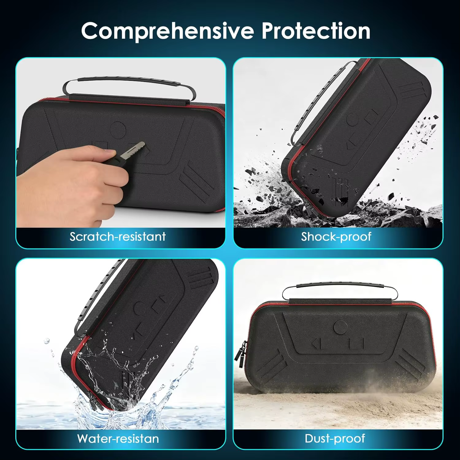 Sac de rangement portable ROG Xbox Ally/Ally X (2025) avec protection d'écran et capuchons pour joysticks