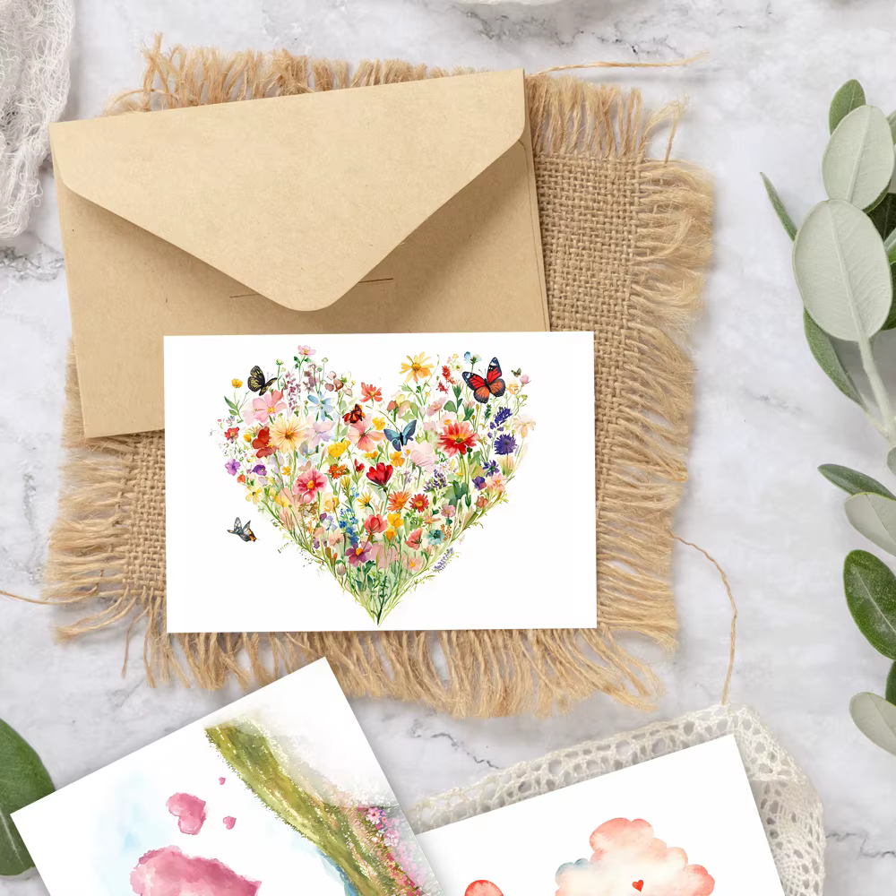 Ensemble de cartes de vœux sur le thème du cœur, 24 pièces, avec enveloppes, cartes d'invitation DIY, amusant multifonctionnel, amour Express, adapté à n'importe quel