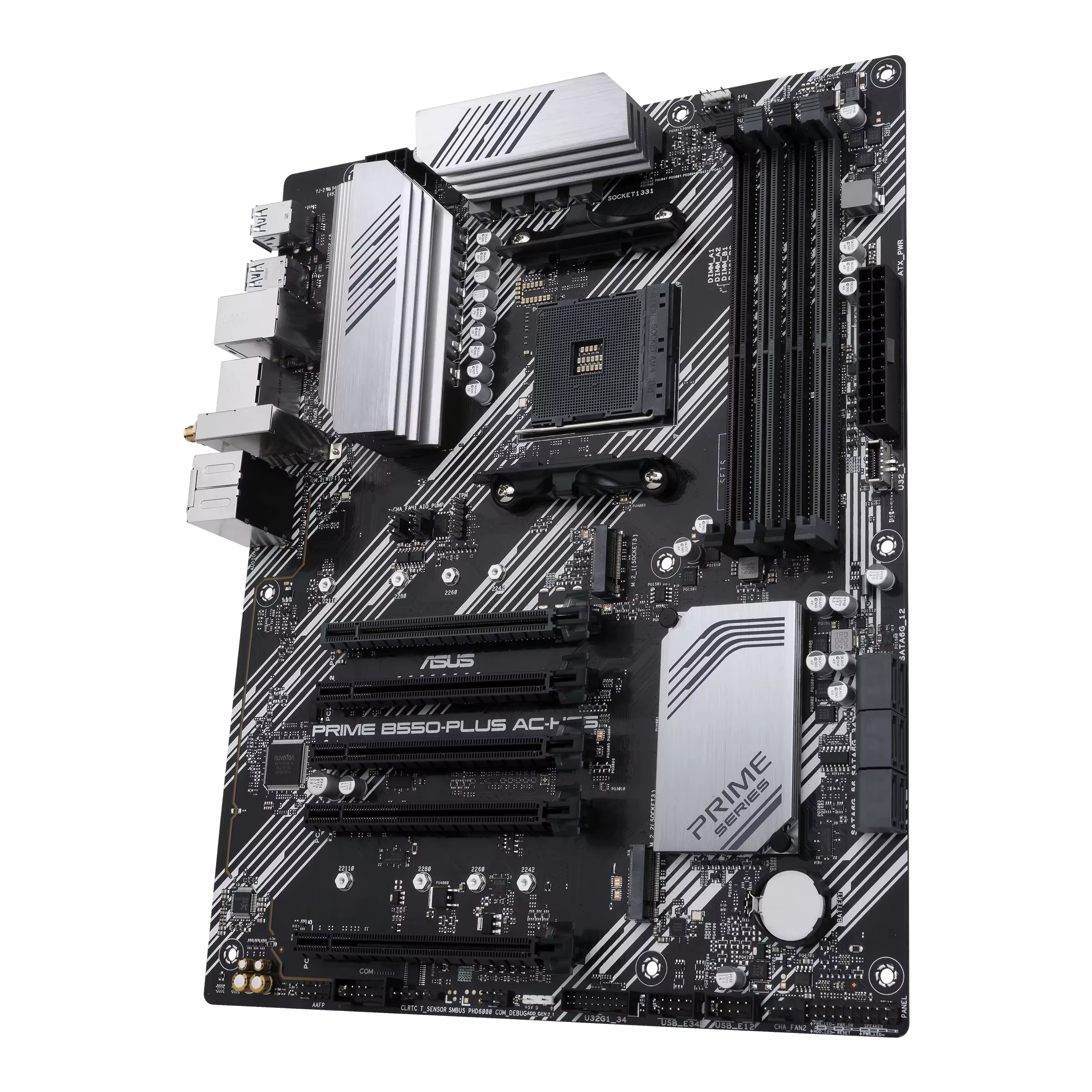 ASUS PRIME B550-PLUS AC-HES carte mère Socket AM4 CPU DDR4 4866 (OC) jeu de puces mémoire B550 ATX