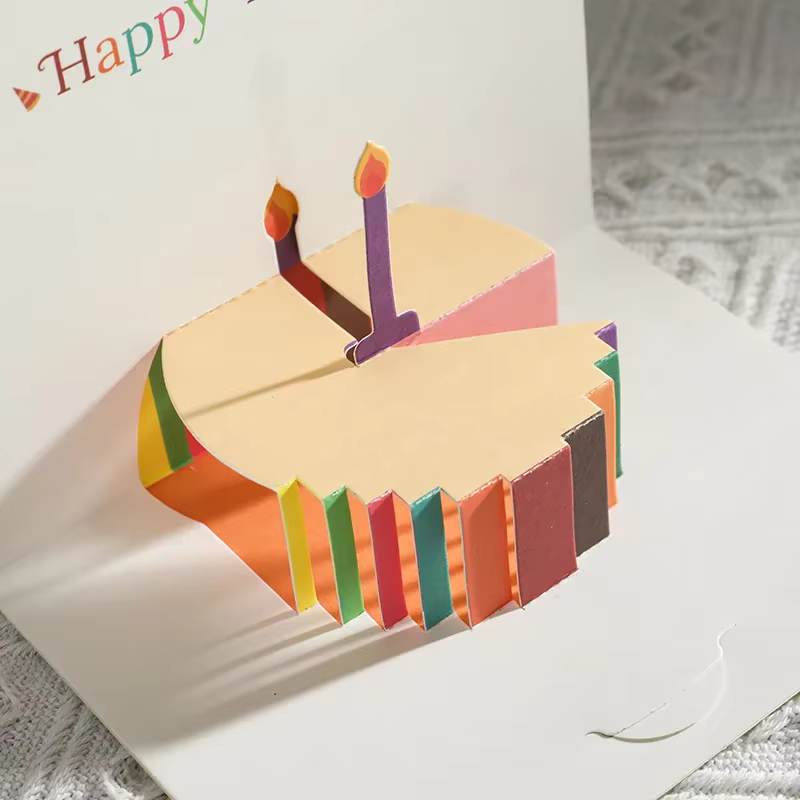 Carte d'anniversaire pop-up 3D avec enveloppe, cartes de vœux d'anniversaire, fournitures de fête parfaites, super cadeau pour les amoureux de la famille et des amis