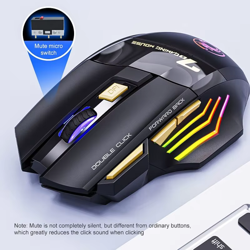 Souris de jeu sans fil USB IMICE GW-X7 3200 ug I mode touristes Rechargeable 7 prédire 2.4 mesurz