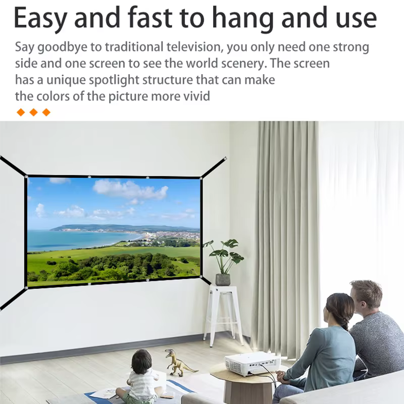 16 : 9 écran souple blanc pliable portable
