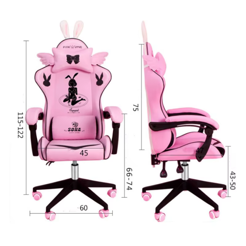 Chaise de jeu rose de haute qualité pour filles