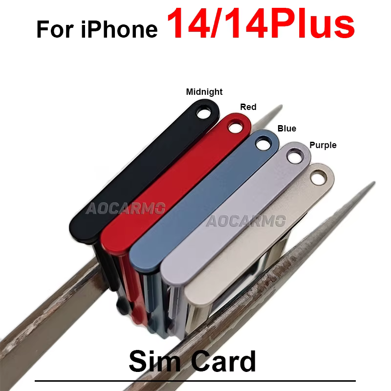 Support double carte SIM pour iPhone 14 Pro Max 14PLUS 14Pro 5G – Pièce de rechange pour emplacement de carte SIM