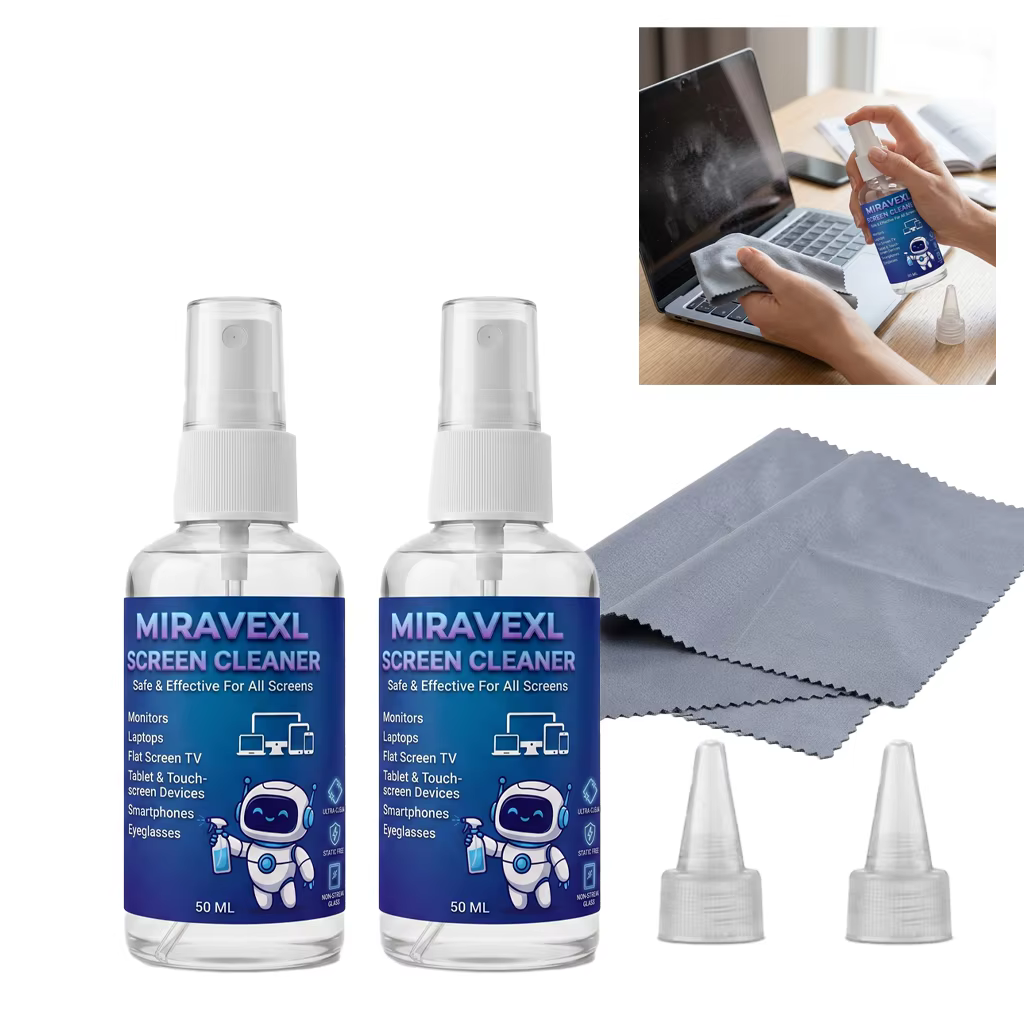 Kit de nettoyage d'écran 50 ml avec chiffon en microfibre