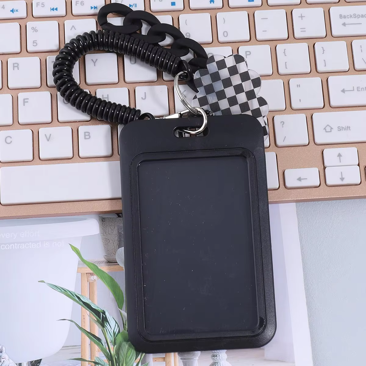 Porte-cartes Kpop de style noir