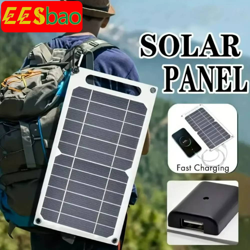 Panneau solaire portable 25-35W. Imperméable, pour la randonnée/camping en plein air. Banque de charge USB pour téléphone portable et chargeur de batterie.