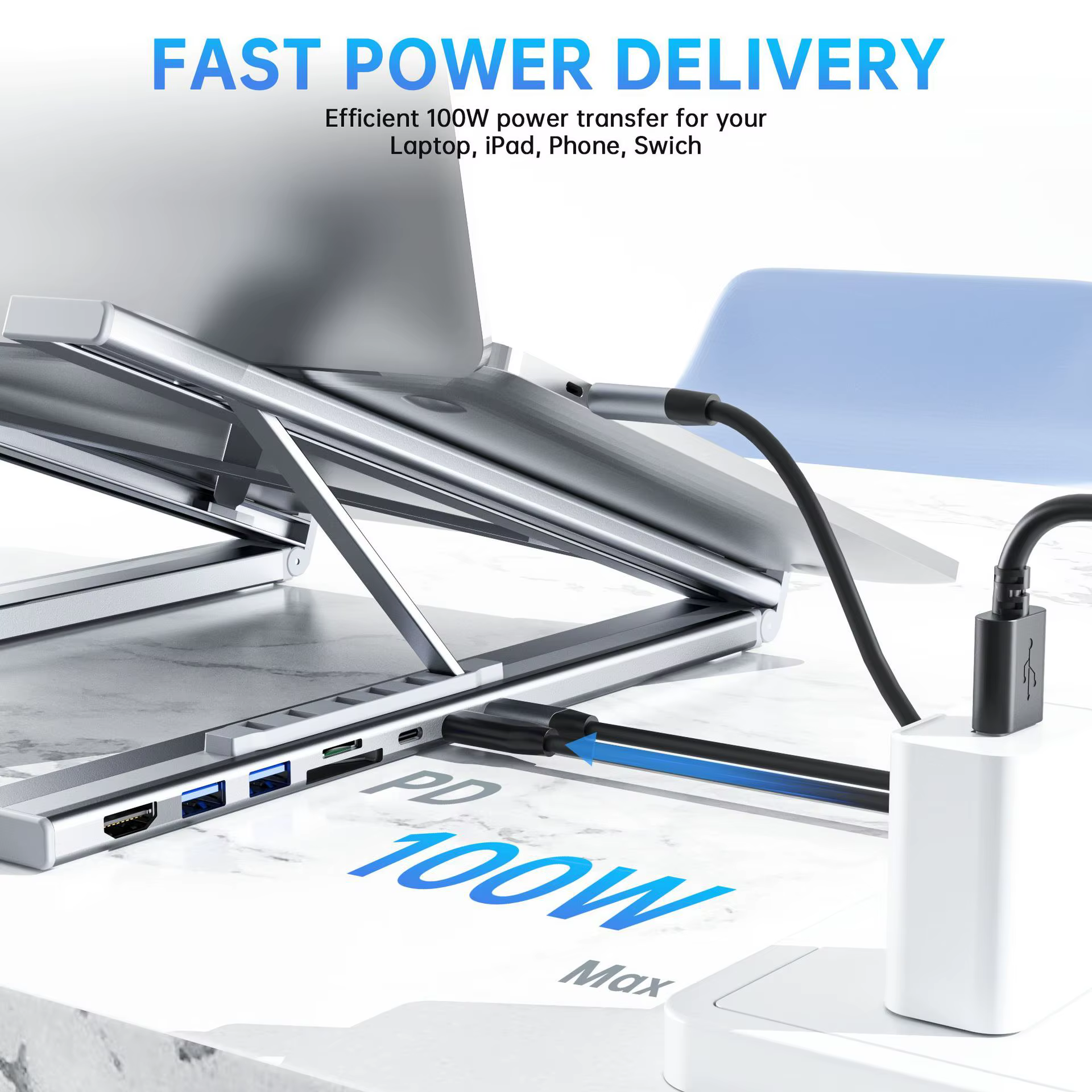 Support de Station d'accueil USB C pour ordinateur portable