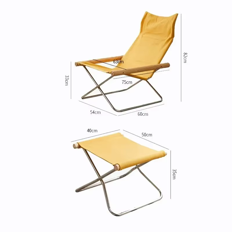 Japonais Simple toile canapé Chaise Longue japonais balcon ménage paresseux loisirs de plein air Chaise de plage Chaise pliante