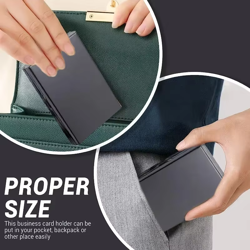Portefeuille porte-cartes RFID en aluminium, portefeuille métallique multi-emplacements, étui de poche léger pour cartes d'identité, de débit et bancaires, portable pour les voyages