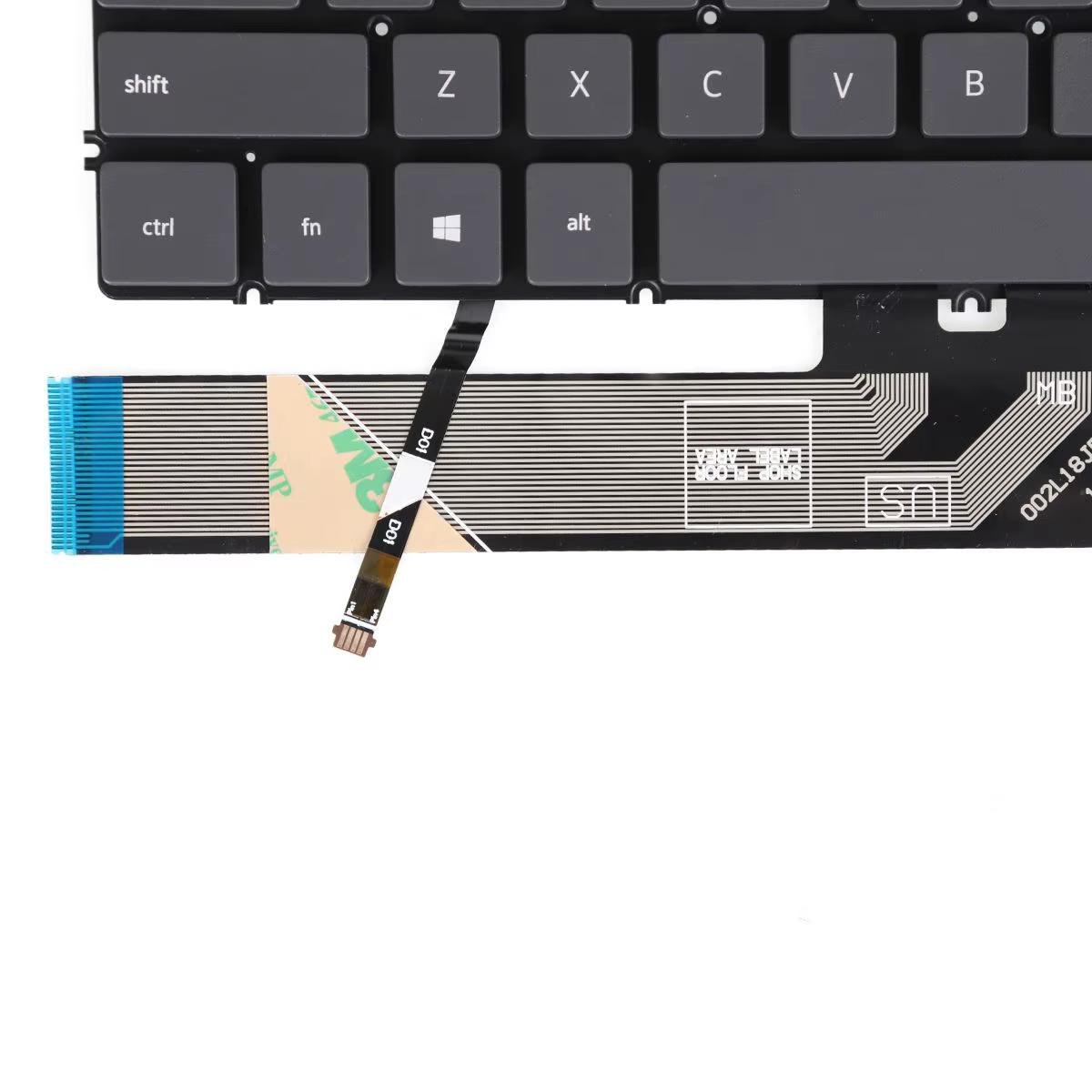 Clavier d'ordinateur portable américain pour DELL Latitude 3301 3410 gris avec rétro-éclairage sans cadre