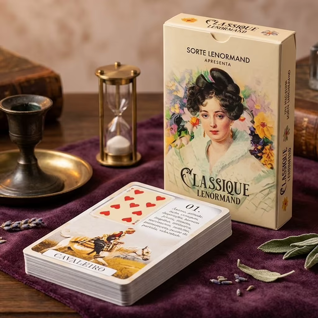 9*6cm 37 Cartes de divination de style vintage - Édition portugaise classique, jeu de cartes Lenormand en carton doublement gaufré