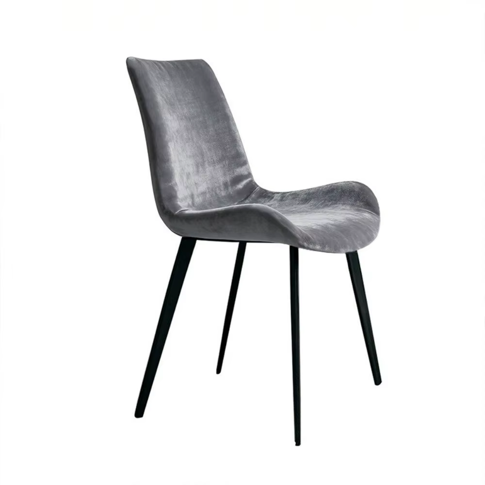 Housses de chaise de salle à manger en velours, couverture intégrale, dossier incurvé, dossier court, couleur unie, housse de siège élastique, pour mariage et banquet