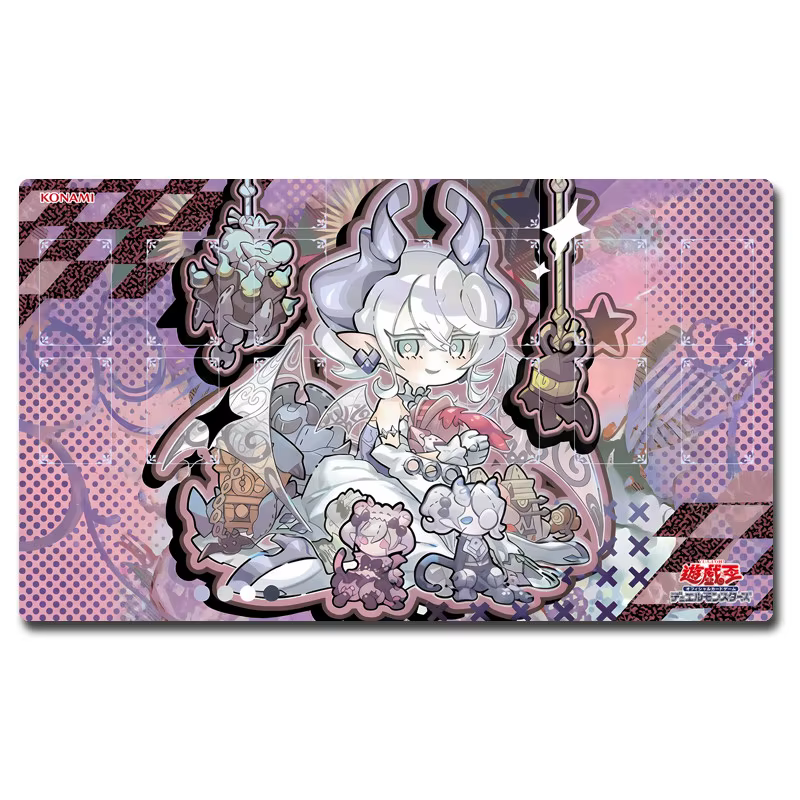 Superbe tapis de jeu Labyrinthe du Château d'Argent style Chibi Yu-Gi-Oh!
