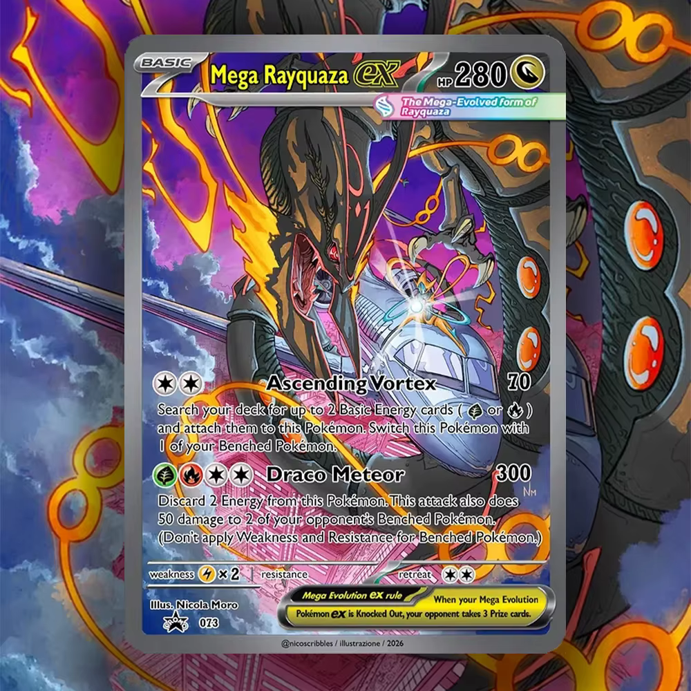 Cartes PKM Mega Rayquaza Ex/ Mega Darkrai Ex, cartes personnalisées de haute qualité, cartes de jeu Pokémon, collection de cartes d'anime, holographiques
