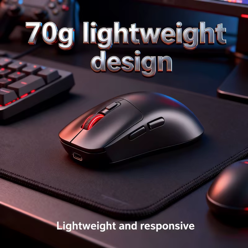 Souris de jeu sans fil légère YINDIAO