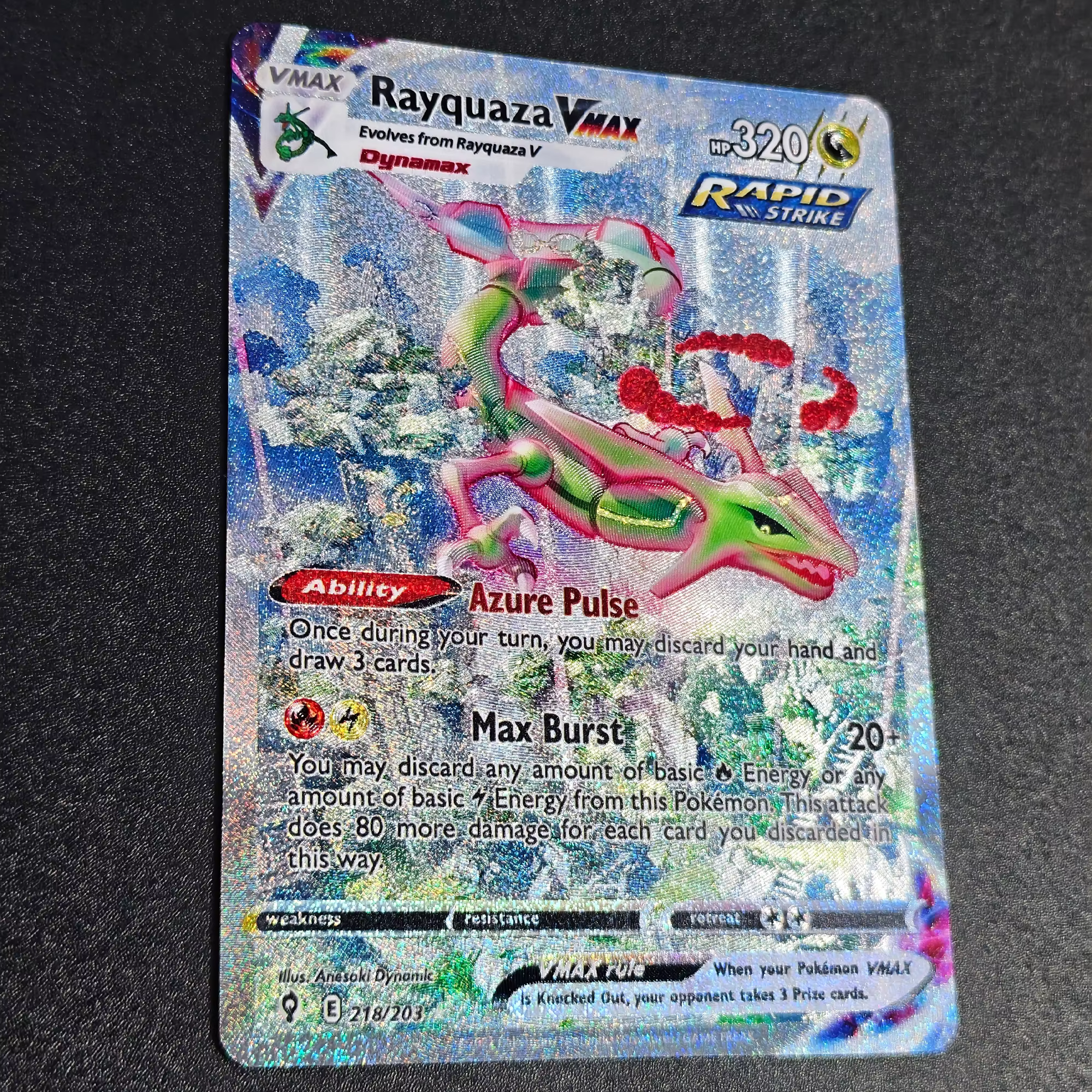 Carte de collection d'anime classique DIY Rayquaza de haute qualité, texture rare, effet flash, Charizard, Latias, Latios, Clefairy, création artisanale