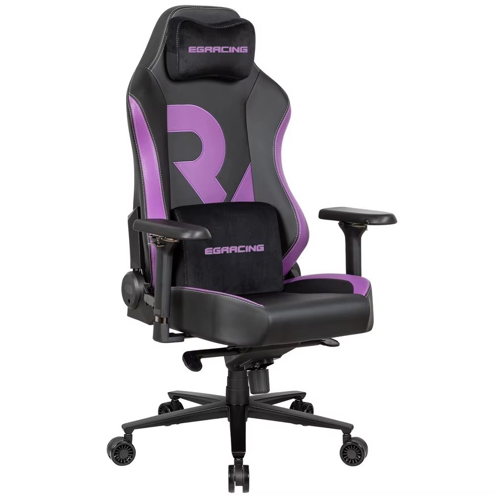 Chaise de bureau ergonomique en cuir PU à dossier haut