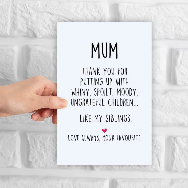 Carte de vœux pour la fête des mères, Merci maman, Cadeau pour la fête des mères. Carte de vœux pour les fêtes, adaptée aux anniversaires, Thanksgiving et la fête des mères