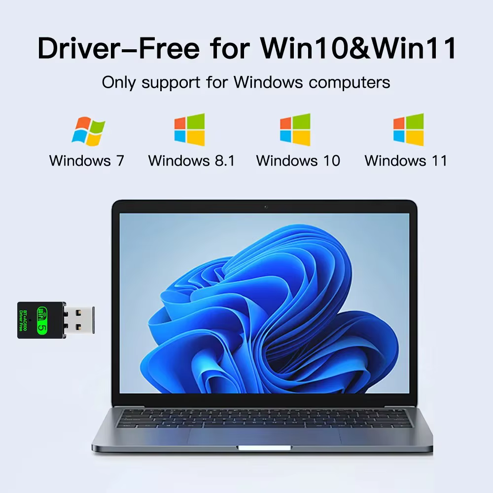 Adaptateur USB WiFi Bluetooth 600Mbps