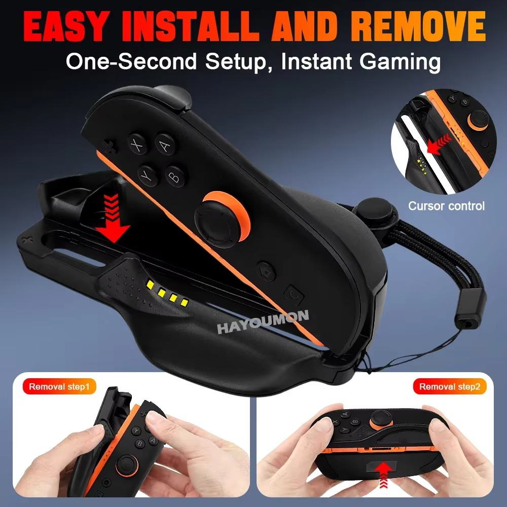 Souris de jeu gauche et droite pour Switch 2 avec sangle de poignet antidérapante