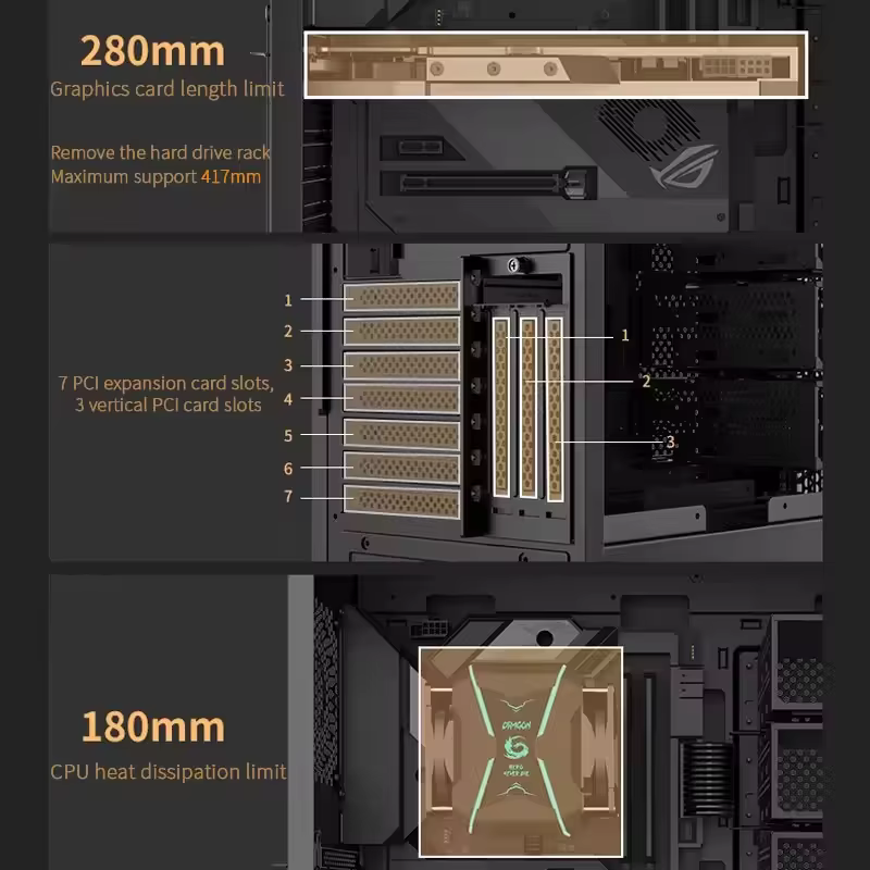 Boîtier de serveur Tower ATX pour PC de jeu