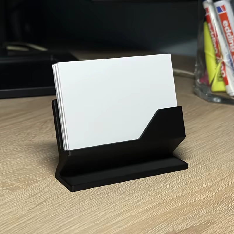 Porte-cartes de visite minimaliste, organisateur de bureau en plastique pour ranger et présenter vos cartes - Convient à toutes les tailles