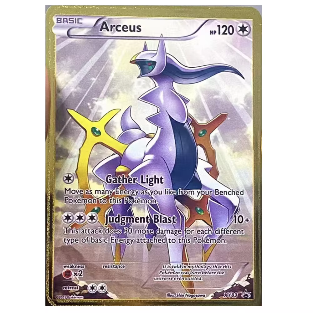 10000 Cartes Pokémon Arceus Charizard Vmax Gx Or Pocket Monster Lettres Métalliques Anglaises Cadeau Enfant Cartes de Collection