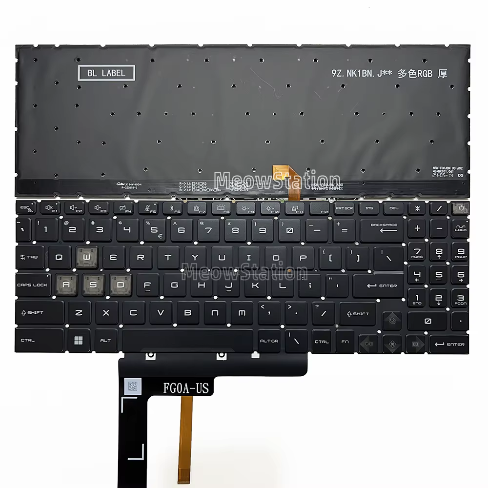 Clavier rétroéclairé RGB US/russe
