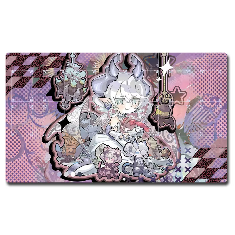 Superbe tapis de jeu Labyrinthe du Château d'Argent style Chibi Yu-Gi-Oh!