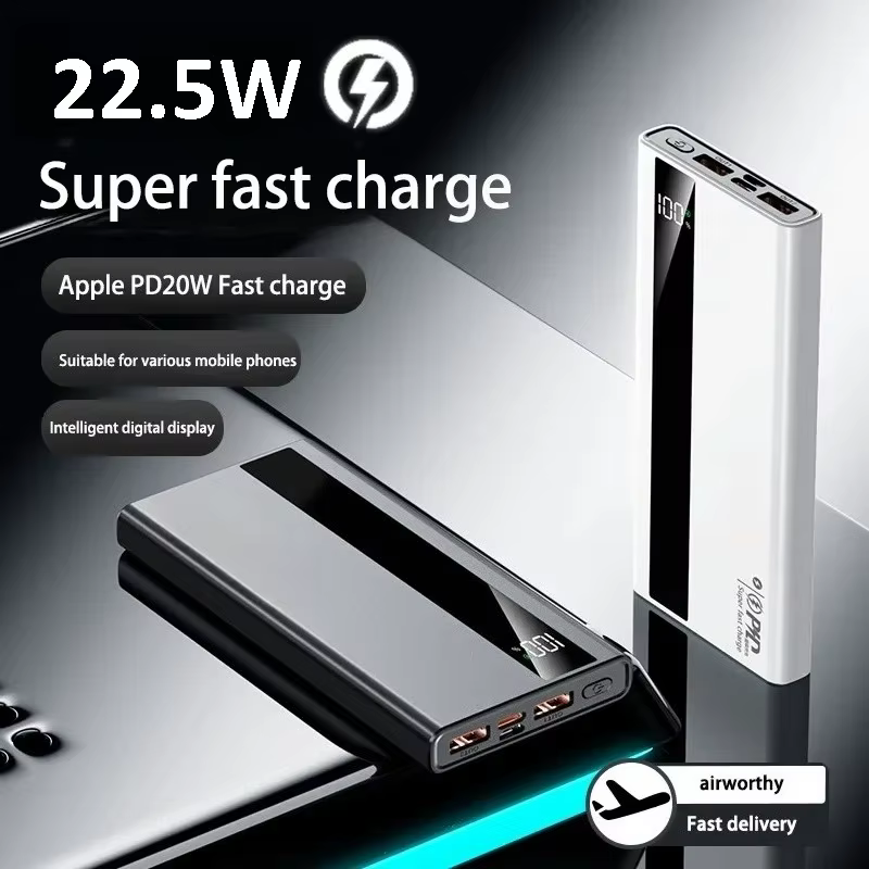 Batterie externe portable 20000mAh, charge rapide 22.5W, batterie externe haute capacité, alimentation mobile universelle pour iPhone Android