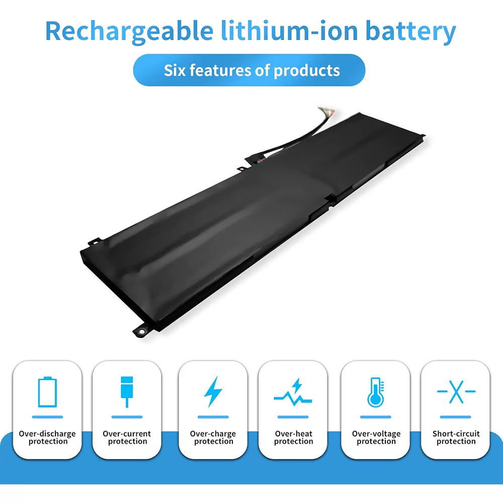 Batterie pour ordinateur portable BTY-M6L compatible avec MSI GS65 Stealth Thin 8SE 8SF 8SG 8RF 9SD 9SE 9SF 9SG Modern