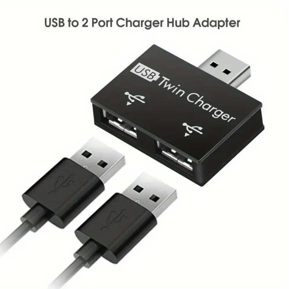 HUB USB adaptateur Extender Mini boîtier séparateur 1 à 2 Ports haute vitesse femelle USB2.0 pour PC portable U disque lecteur de carte souris clavier