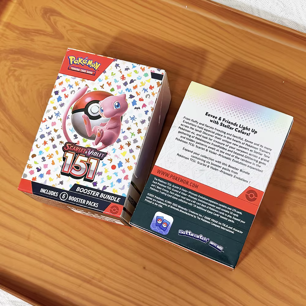 Cartes Pokémon v10 Booster Prismatic Evolutions Phantasmal Flames Scarlet Violet 151 Bolt Booster anglais Cartes de combat et de transaction