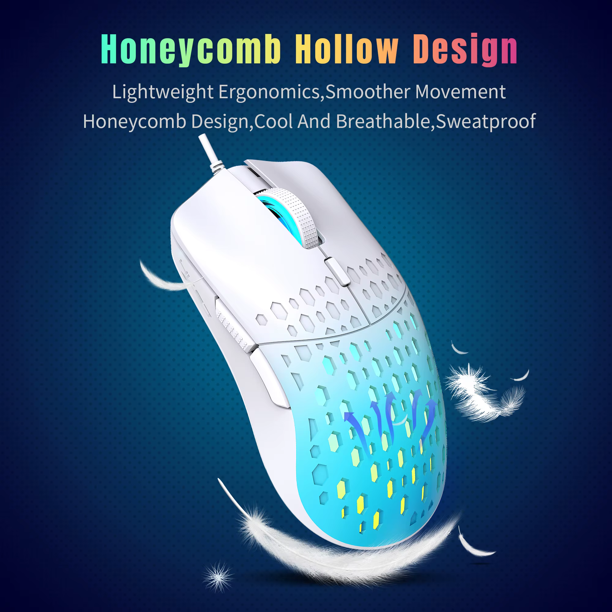 Souris de jeu filaire USB RGB Gamer