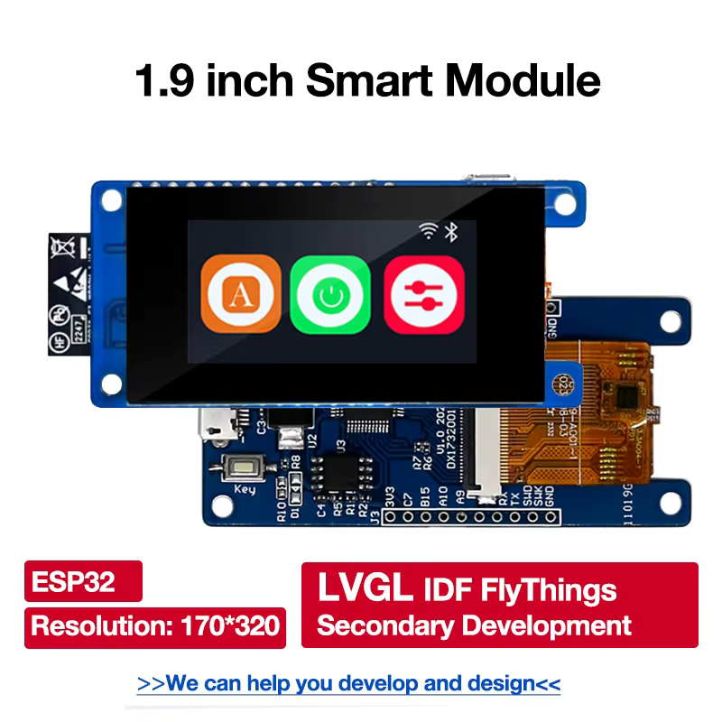 Écran Tactile IPS IPS de 1.9 Pouces, 170x320, Puzzles, Touriste, Core SDIO éventuelles I UART Type-C, 170x320