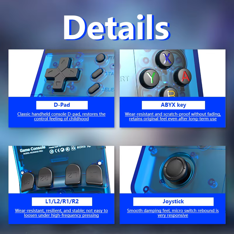 Console de jeu portable rétro BOYHOM R40XX Pro