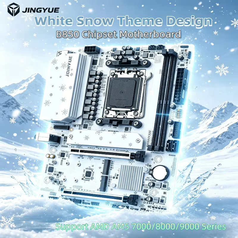 Jingyue B850M PRO carte mère DDR5 mémoire AM5 Ryzen ordinateur de bureau R7 9700X/9600X/7800X3D/7500F AMD B850/Socket AM5