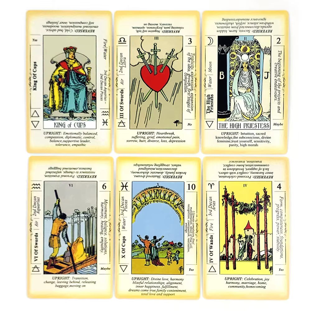 Grandes cartes de tarot 12*7CM, jeu de 78 cartes avec manuel d'instructions en papier pour débutants et professionnels, idéal pour la divination, la méditation et les cadeaux