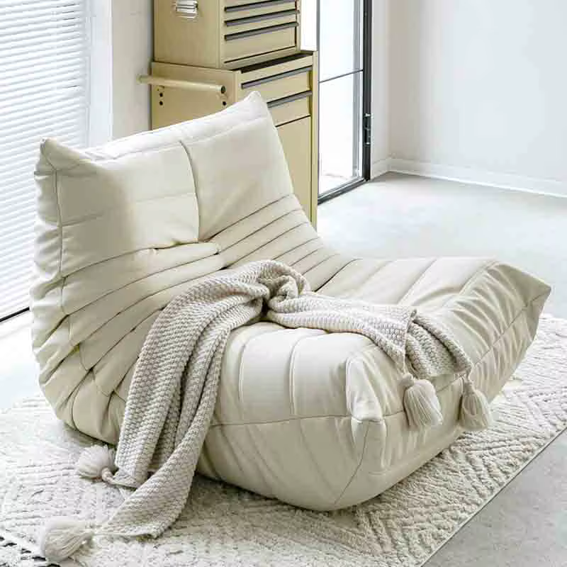 Canapé en mousse à siège unique, sans accoudoirs, paresseux, Chaise de feu confortable, pouf, pour adultes