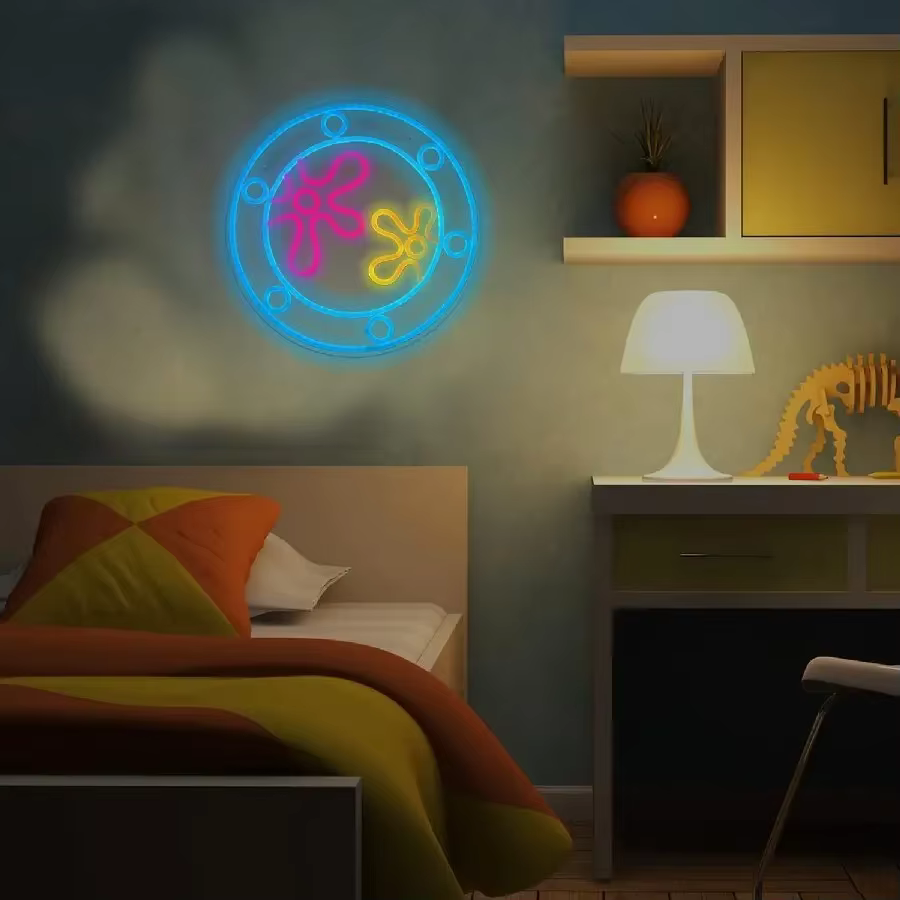 Enseigne au néon de jeu pour décor de salle de jeux