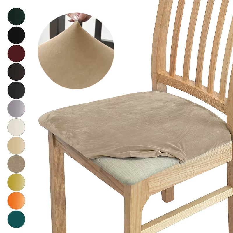 Housses de coussin de chaise en velours, très extensibles, pour salle à manger, salon, siège de chaise, housse de protection pour bureau, cuisine, Banquet