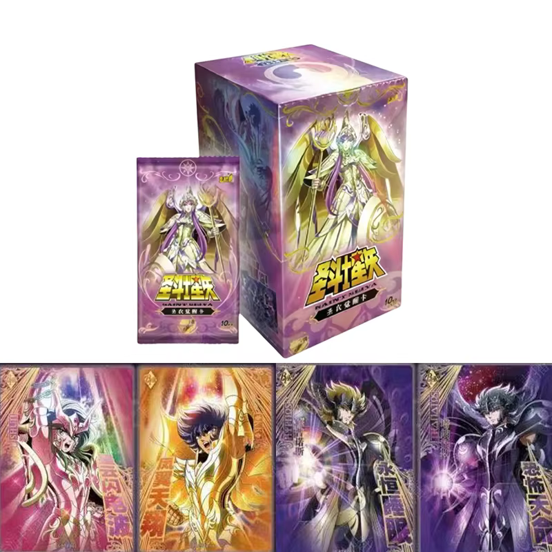 KAYOU Saint Seiya série 4-carte de Collection en tissu sacré Athena Poseidon SE édition limitée carte